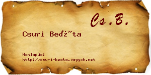 Csuri Beáta névjegykártya