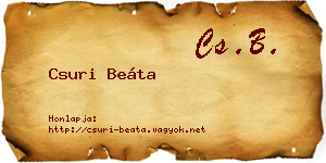 Csuri Beáta névjegykártya